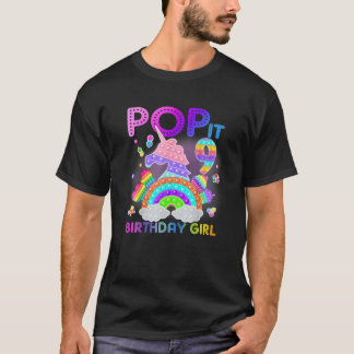 9e verjaardag Unicorn Fidget Pop The Birthday Girl T-shirt