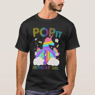 9e verjaardag Unicorn Fidget Pop The Birthday Girl T-shirt