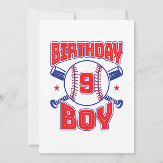 9e verjaardag van baller Big Number Nine Kaart (Voorkant)