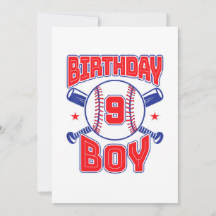 9e verjaardag van baller Big Number Nine Kaart