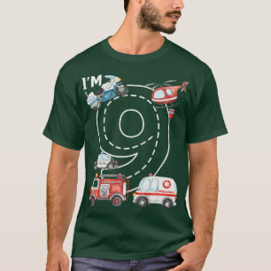 9e verjaardag van de brand vrachtwagen Ambulance p T-shirt