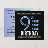 9e verjaardag van de Dag van de Moderne Blauw en Z Kaart (Voorkant / Achterkant)