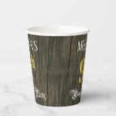 9e verjaardag van de Faux Gold & Faux Wood Papieren Bekers (Links)