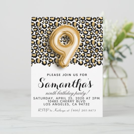 9e verjaardag van de introductie van Leopard Anima Kaart (Staand voorkant)