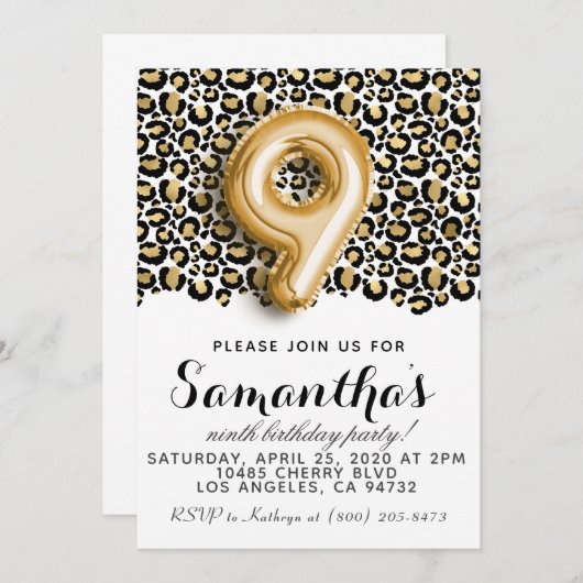 9e verjaardag van de introductie van Leopard Anima Kaart (Voorkant / Achterkant)