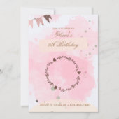 9e verjaardag van de uitnodiging (Voorkant)