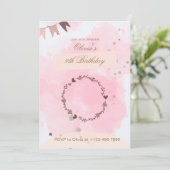 9e verjaardag van de uitnodiging (Staand voorkant)