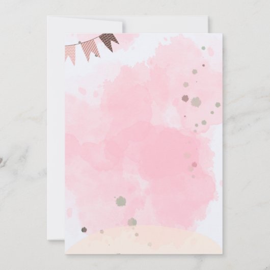 9e verjaardag van de uitnodiging (Achterkant)