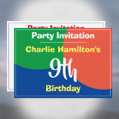 9e verjaardag van de uitnodiging