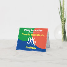 9e verjaardag van de uitnodiging