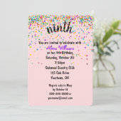 9e verjaardag van de uitnodiging tot Confetti van  (Staand voorkant)