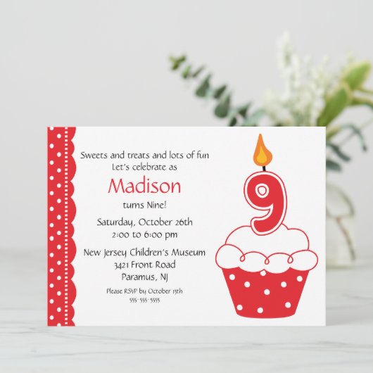 9e verjaardag van de uitnodiging tot het indienen  (Staand voorkant)