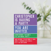 9e verjaardag van de uitnodiging van het kind (Staand voorkant)