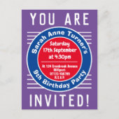 9e verjaardag van de uitnodiging van het kind (Voorkant)