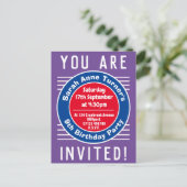 9e verjaardag van de uitnodiging van het kind briefkaart (Staand voorkant)