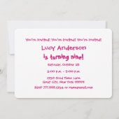 9e verjaardag van de Zwarte en Witte Chevron W09B Kaart (Achterkant)