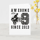 9e verjaardag van Gift Dirt Bike Boy geboren in 20 Kaart (Gele Bloem)