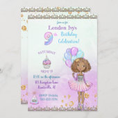 9e verjaardag van het meisje van 19e verjaardag, A Kaart (Voorkant / Achterkant)