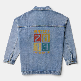 9e Verjaardag Vintage 2013 Geboren in 2013 9 jaar Denim Jacket