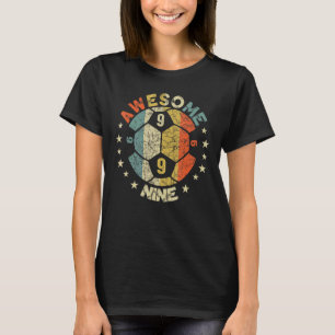 9e verjaardag Voetbal Geweldige 9 jaar oude jongen T-shirt