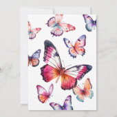 9e verjaardag voor meisje met mooie vlinders kaart (Achterkant)