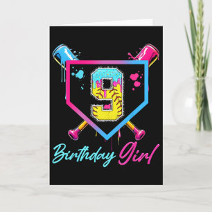 9e verjaardag Zachte Ijs Drip 9 Jaar Oude Verjaard Kaart