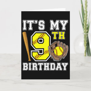 9e verjaardag Zachte kleine meid 9 jaar oud Zachte Kaart