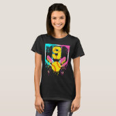 9e Verjaardag Zachte Thuisplaat Drip Ijs 9 Jaar O T-shirt (Voorkant volledig)