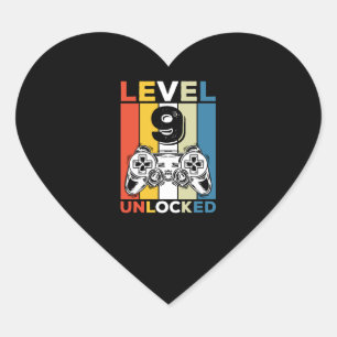 9e verjaardag zonder vergrendeling 9 gaming  hart sticker