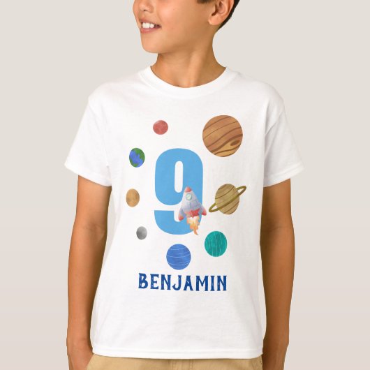 9e verjaardag Zonnecentrale T-shirt (Voorkant)