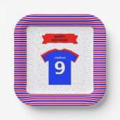 9e verjaardagsfeest jongens meisjes naam toevoegen papieren bordje (Voorkant)