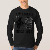 9e verjaardagsfeestje motorcross Dirt Bike Boy geb T-shirt (Voorkant)