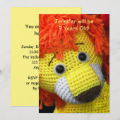 9e verjaardagsfeestje, naam, geel hondenhaar Sinaa Kaart (Voorkant / Achterkant)