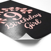 9e verjaardagsmeisje foto afdruk (Hoek)