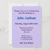 9e verjaardagstaart met kaarsen kaart (Achterkant)