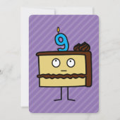 9e verjaardagstaart met kaarsen kaart (Voorkant)