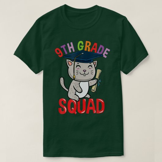 9H Gradenplein — Kat terug naar school T-shirt (Design voorkant)