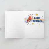 9jaar Aangepaste verjaardagskaart Kleine Ladybug-r Kaart (Binnen)