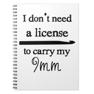 9mm Crochet Hook License Crafts Notitieboek