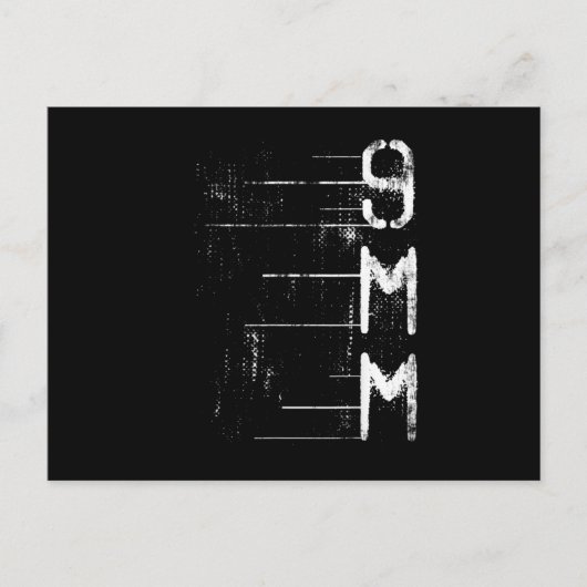 9MM Pistool Ammo Firing Range Target Practice Hunt Aankondigingskaart (Voorkant)