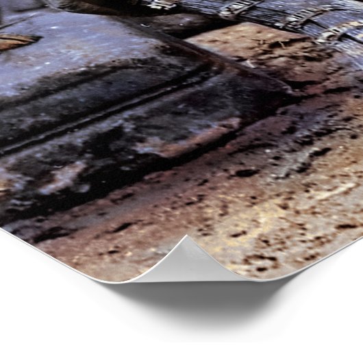 9th Armored Division Technicia, Frankrijk, 1945 Poster (Hoek)