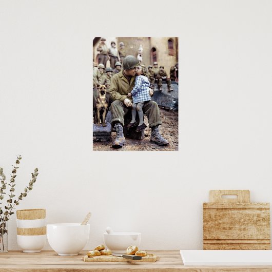 9th Armored Division Technicia, Frankrijk, 1945 Poster (Keuken)