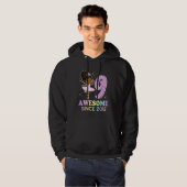 9th Bday Awesome Since 2012 Melanin Pride African  Hoodie (Voorkant volledig)