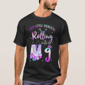 9th Bday Rolling Into 9 Birthday Roller Skate Them T-shirt (Voorkant)