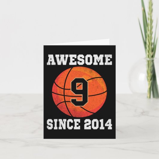 9th Birthday Basketbal Liefhebber 9 Jaar Oud  Kaart (Voorkant)