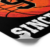 9th Birthday Basketbal Liefhebber 9 Jaar Oud Poster (Hoek)