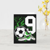 9th Birthday Boys 9 Years Soccer FC Kaart (Gele Bloem)