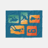 9th Birthday Boys Basketball Player Basketball 9 Y Fleece Deken (Voorkant (Horizontaal))