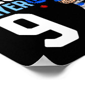 9th Birthday Cricket Player  Poster (Hoek)