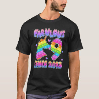 9th Birthday Fidget Toy Pop It Birthday Girl 9 Yea T-shirt